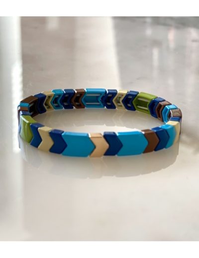 Bracelet fin multico bleu
